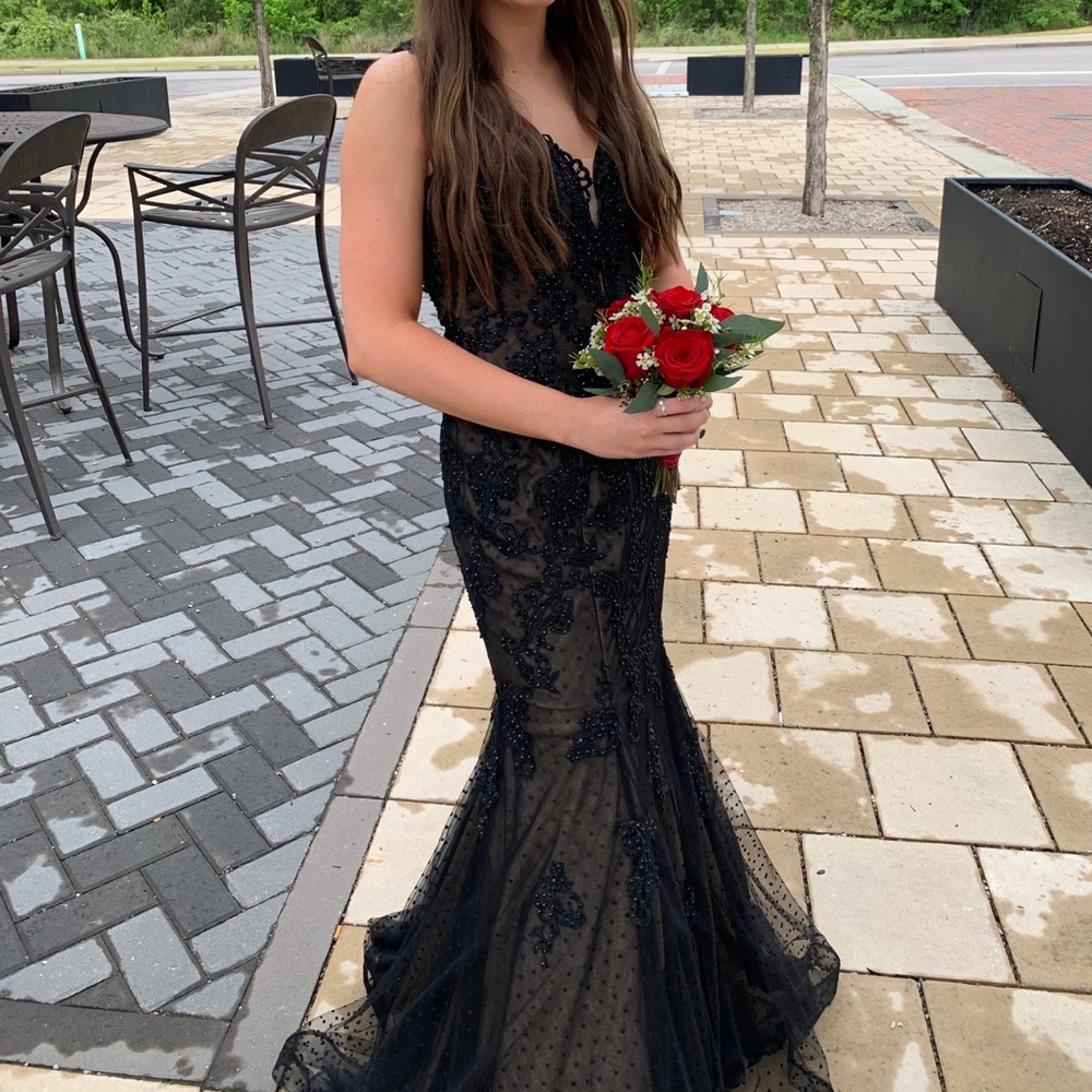 Stunning black sequin gown
